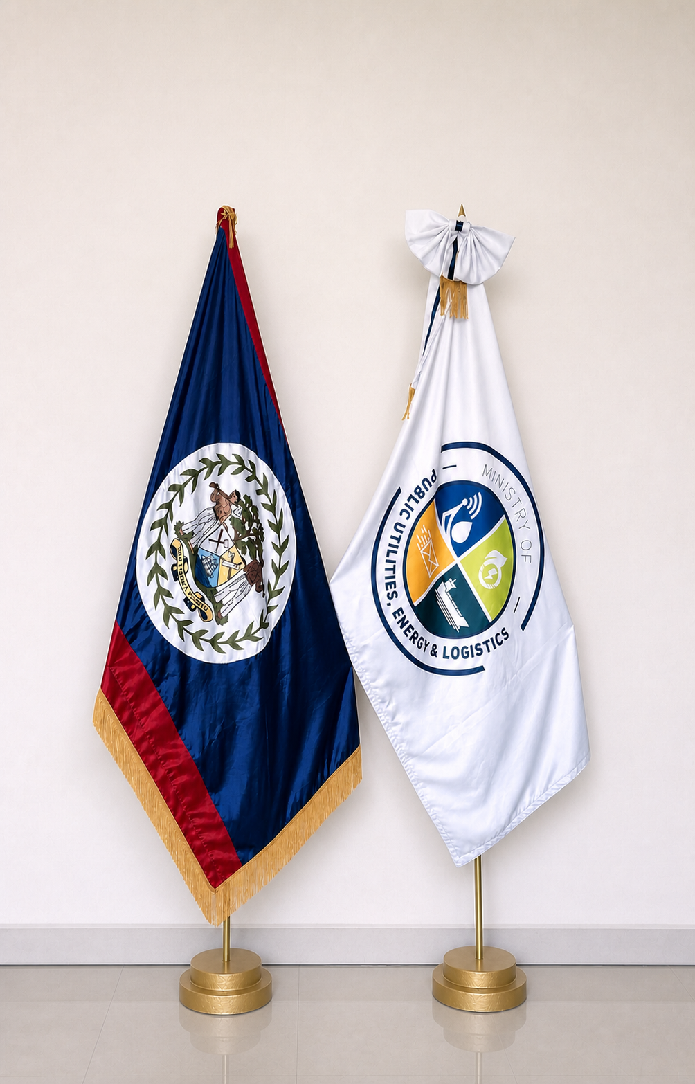 Banderas institucionales de Belize y Forte
